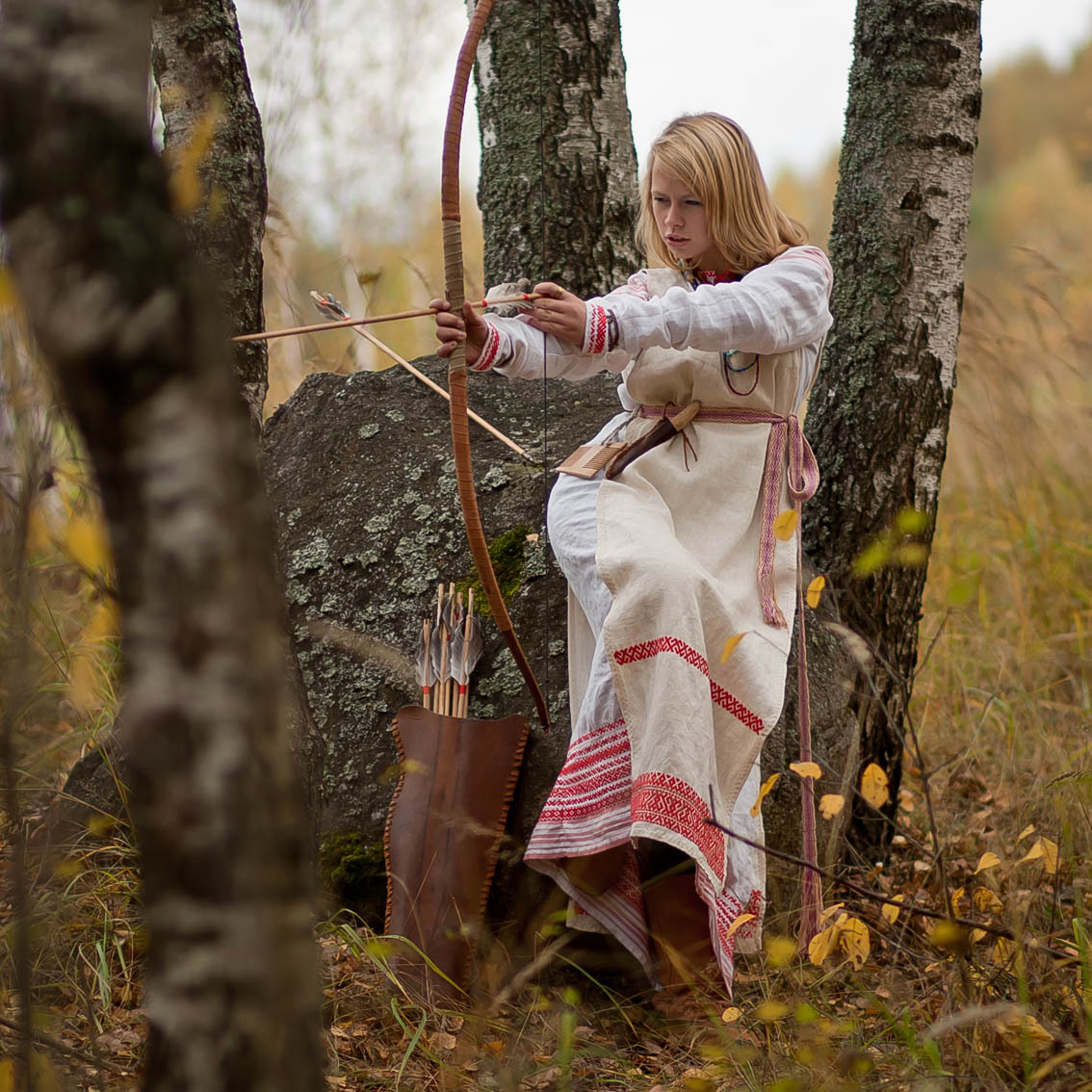 Sexy photo Girls in Slavic costumes in Malaga